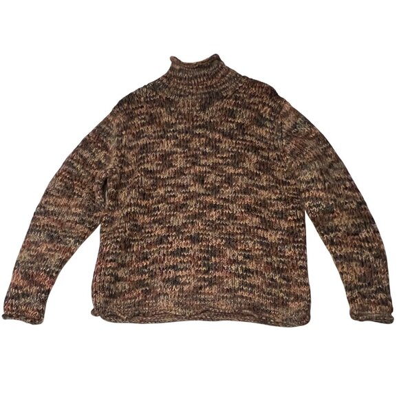 Columbia Women XL Multicolor Knit Sweater  Wool Blend Turtleneck Warm Soft Comfy - Picture 2 of 12